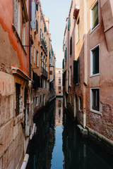 Fototapeta na wymiar colorful Venetian Canal, Venice Italy