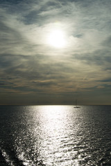 sunrise in the sardinian sea