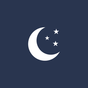 Night moon vector icon