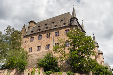 Fototapeta na wymiar View towards the castle of Marburg