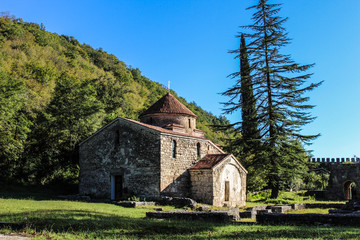Fototapeta na wymiar Nokalakevi - Georgian village with old churches
