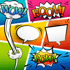 comic sound effect speech bubble pop art cartoon style vector