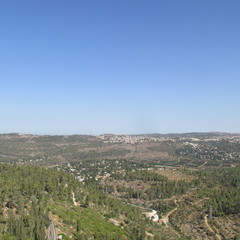 Fototapeta na wymiar Jerusalem in the distance 