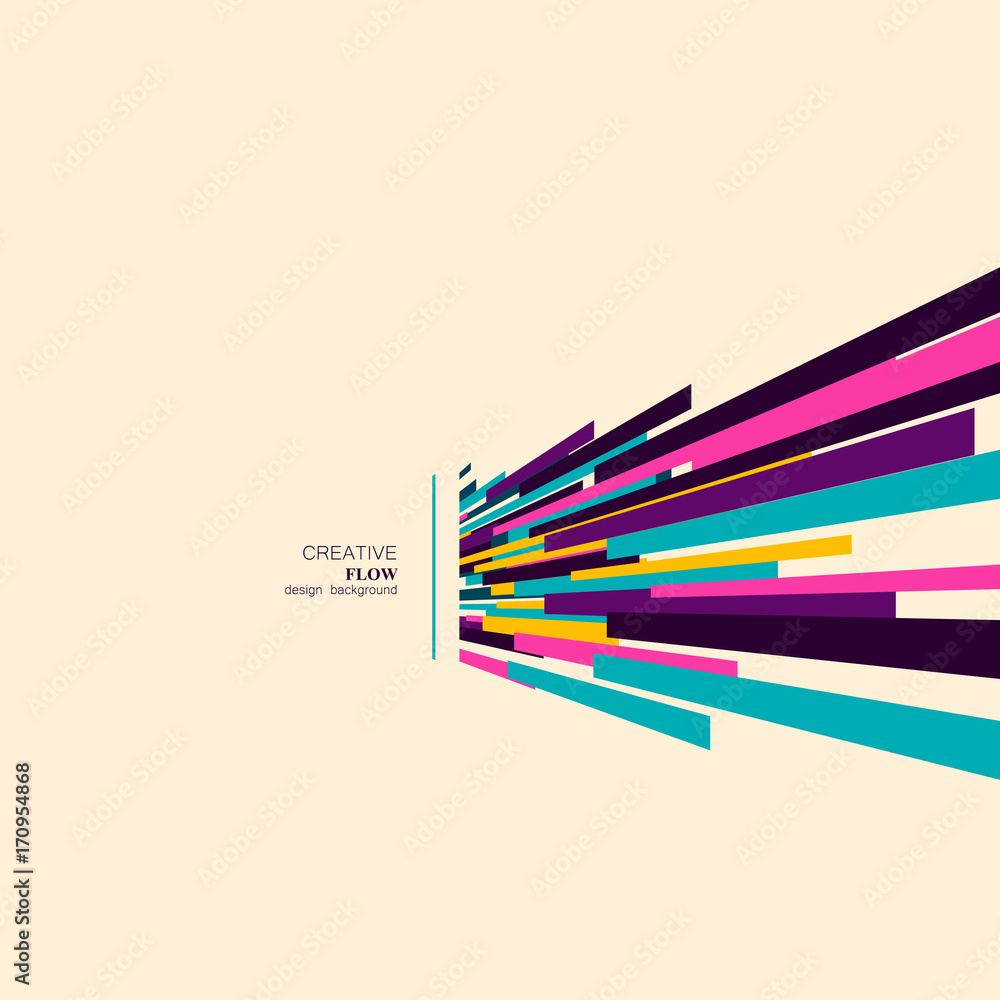 Poster abstract straight lines in modern vector style