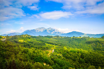 Obraz na płótnie Canvas Summer panorama of Apennines mountains, Italy