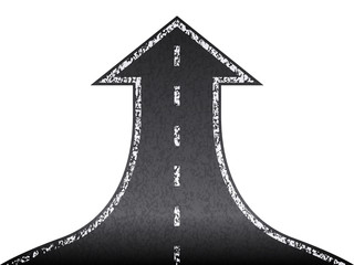 Fototapeta premium Asphalt arrow