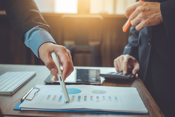 Business people meeting at working with financial reports