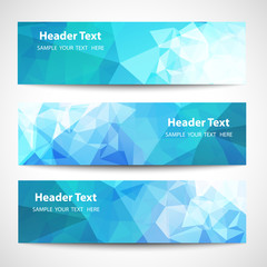 Fototapeta premium Set of label banner polygon background colorful pattern triangle geometric with space for text and message modern artwork design , vector