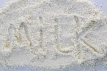 Powdered milk texture, background. Creative idea.