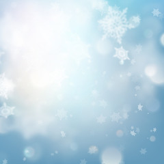 Winter pattern with crystallic snowflakes. EPS 10 vector