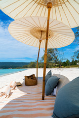 Picnic of beautiful beach