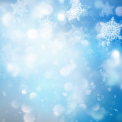 Winter pattern with crystallic snowflakes. EPS 10 vector