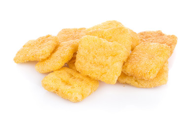 Corn chips isolated on white background
