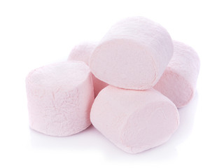 marshmallows on white background