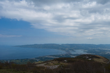 Fototapeta na wymiar 佐渡島 ドンデン山からの景色
