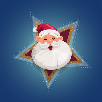 Cartoon Santa Claus Portrait