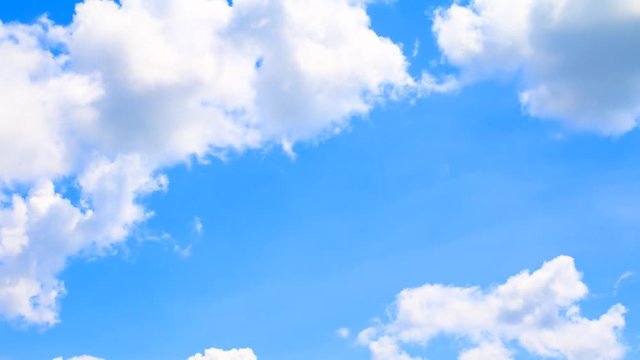 blue sky vivid which has storm cloudy summer in nature beautiful . 4k time lapse