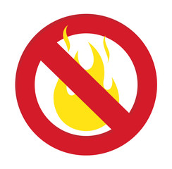 No Fire Sign Vector