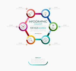 Vector infographic template. Business concept with options.