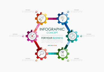 Vector infographic template. Business concept with options.