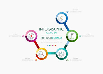 Vector infographic template. Business concept with options.
