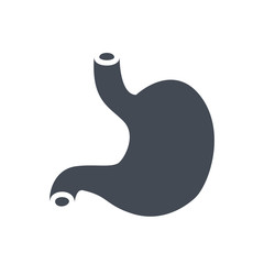 Human organs silhouette icon stomach