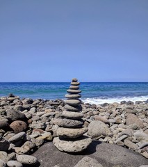 stone chimney in the beach