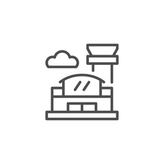 Airport line icon