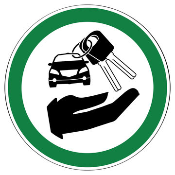 srg8 SignRoundGreen - german - ez8 ErlaubnisZeichen: Schl&uuml;ssel&uuml;bergabe - Diener / Valet-Park-Service / Business Park Service - english: butler / valet parking only - xxl g5500