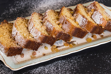 homemade raisin cake