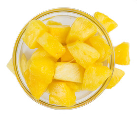 Pineapple (sliced) isolated on white background