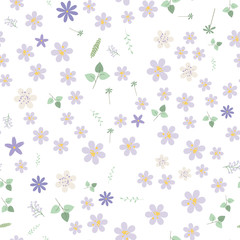 Vintage romantic vector trendy seamless pattern