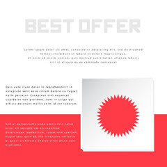Best offer icon design on modern flat backgro