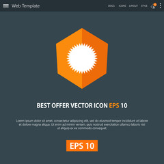 Best offer icon design on modern flat backgro