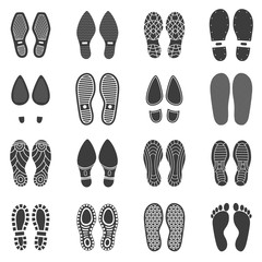Shoes Footprint Icons