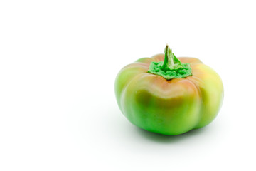 yellow and green little italian sweet pepper isolated