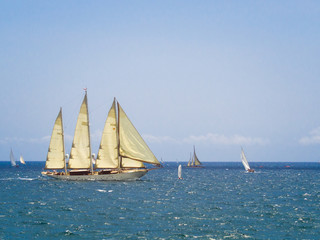 Fototapeta premium Klassisch, große Segeljacht