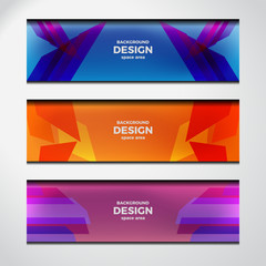 Abstract banner design background for website headers, vector illustration