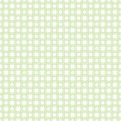 Fototapeta premium Seamless geometric pattern in green color made of thin flat trendy linear style lines. Inspired of banknote, money design, currency, note, check or cheque, ticket, reward. Watermark security. Vector.