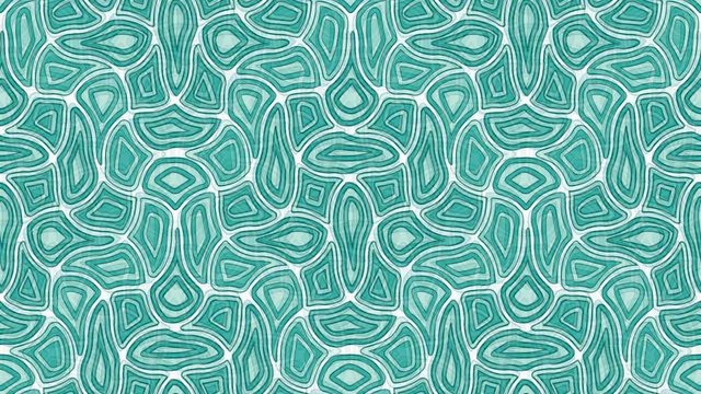 Seamless loop animation background with green tiles. Every sheet of this clip is a seamless pattern