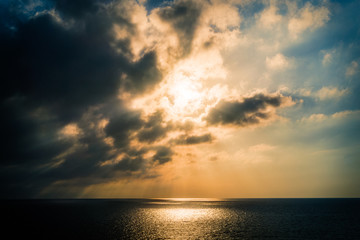 sun set at sea