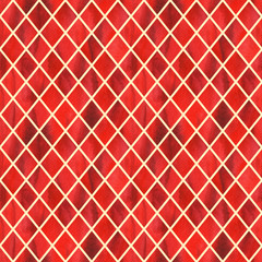 Watercolor red ruby rhombus geometric yellow line seamless pattern texture background