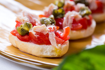 bruschette della dieta mediterranea