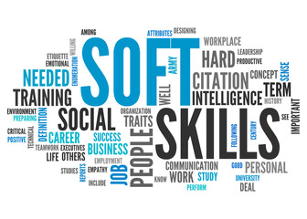 Obraz premium Word Cloud Soft Skills