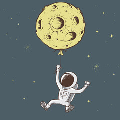 Sweet astronaut keeps for moon