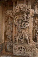 Fototapeta na wymiar Nagalapura - Kedareshswara Temple , Hoysala Architecture 