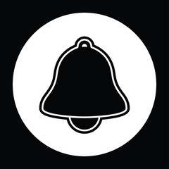 Bell black and white vector illustration