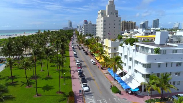 Stock footage Ocean Drive Miami Beach