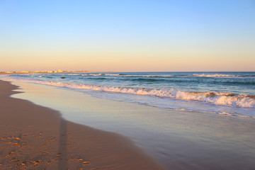 colorful sunset at the beach