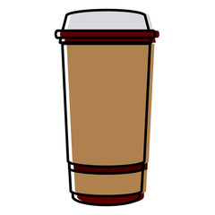 paper cup coffee icon vector illustration graphic design